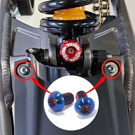 Rear Fender Chain Guard Titanium Bolts for Talaria Sting and Talaria XXX