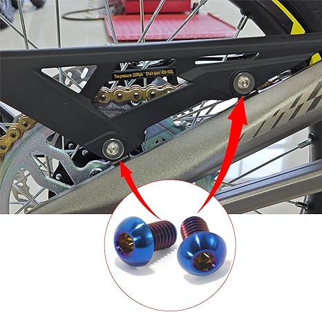 Rear Fender Chain Guard Titanium Bolts for Talaria Sting and Talaria XXX