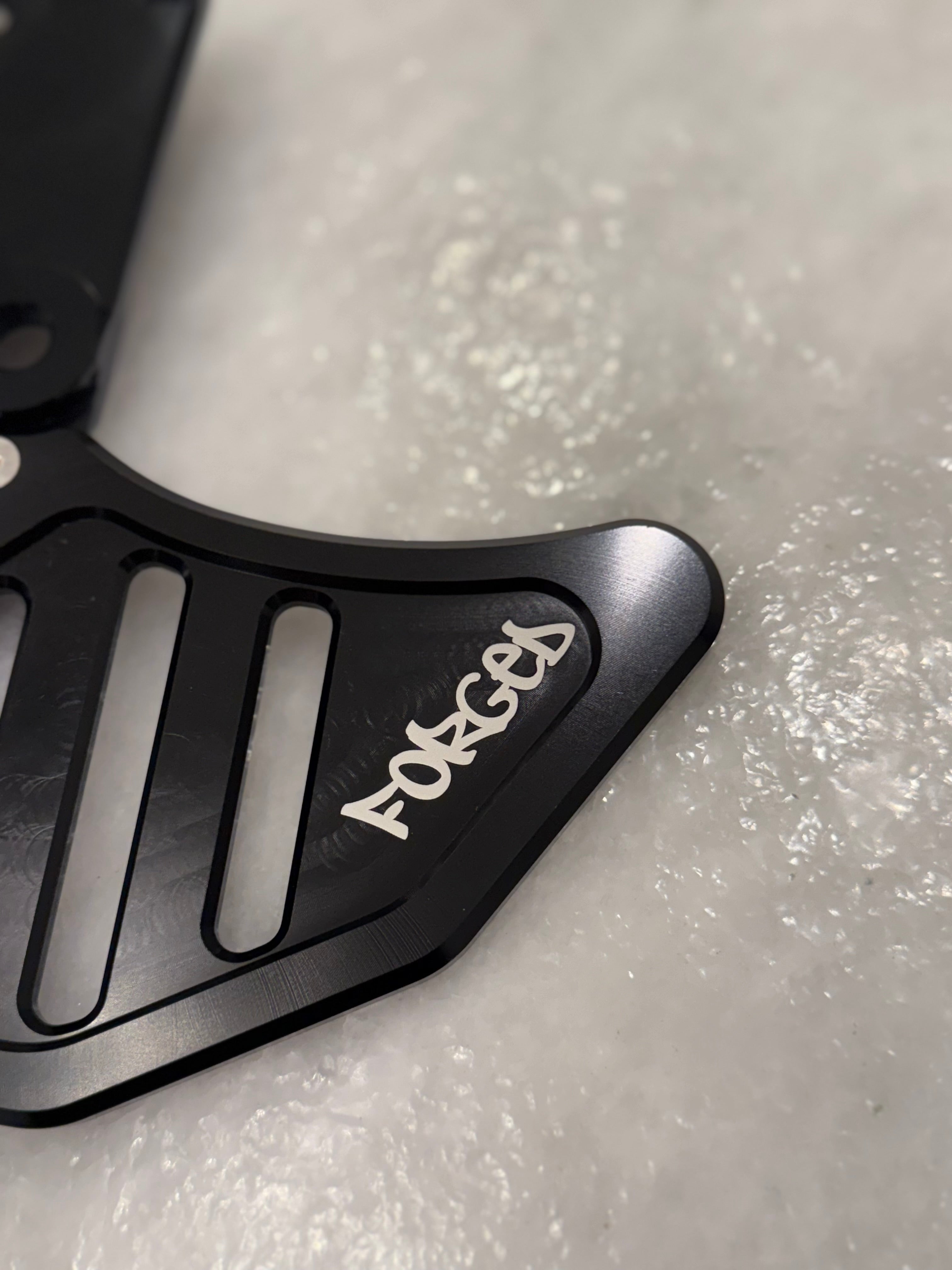 Metal E-Moto Dual Caliper Mount with rotor guard